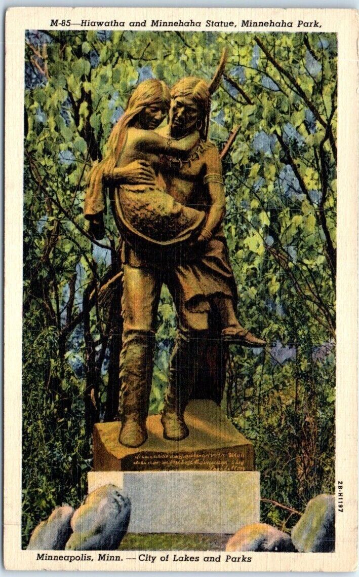 Hiawatha and Minnehaha Statue, Minnehaha Park - Minneapolis, Minnesota