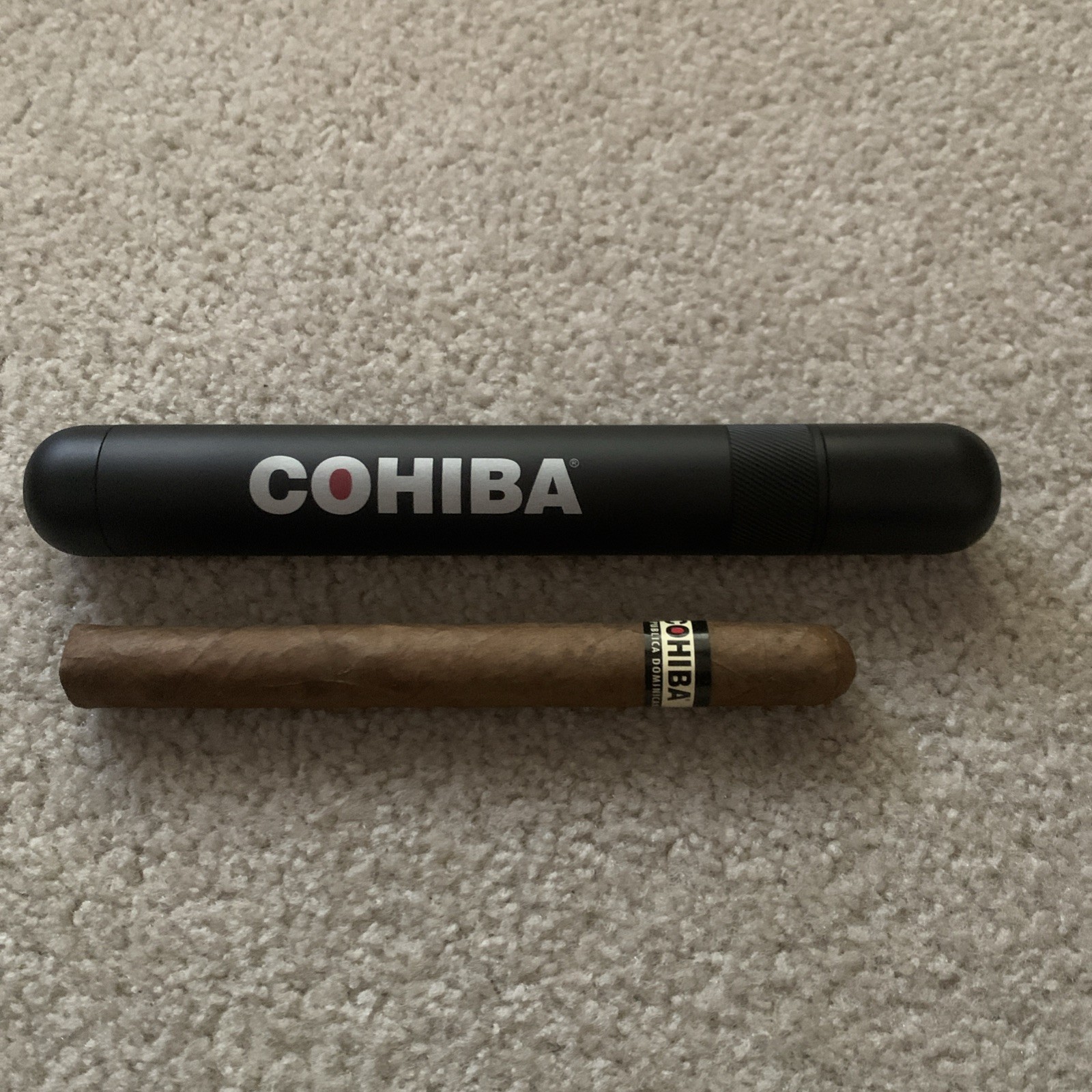 Heavy Cohiba Single Cigar Holder With Shuriken 6-blade Cutter