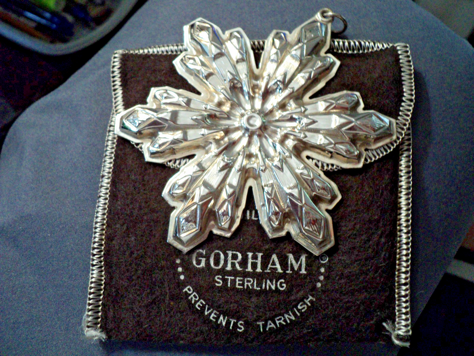 1974 GORHAM Sterling Silver Snowflake Chrismas Ornament