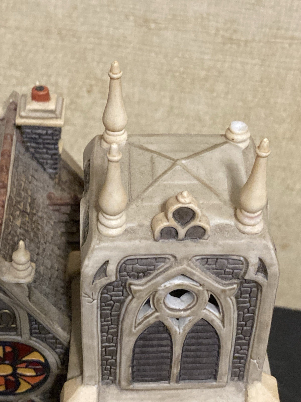 Damaged Department 56 Christmas 2003 Dickens All Saints Church Missing Top