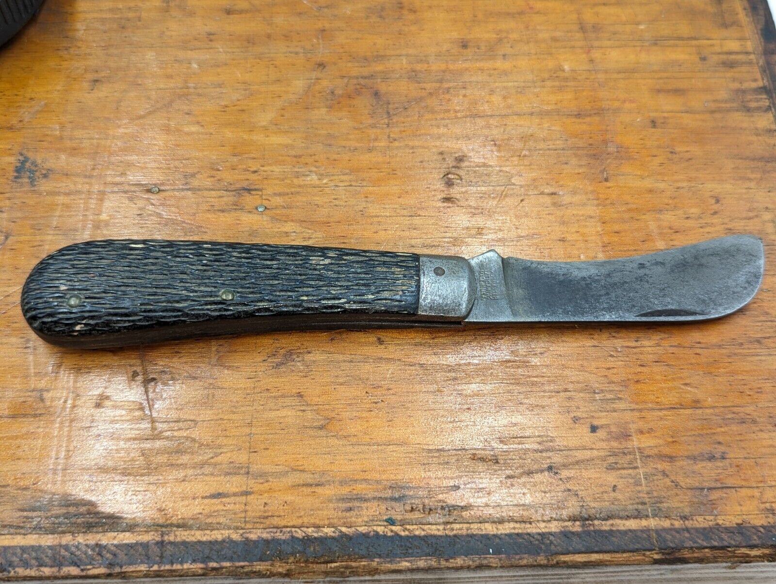 VINTAGE KUTMASTER HAWKBILL LINER LOCK FOLDING POCKET KNIFE MADE IN UTICA NY USA