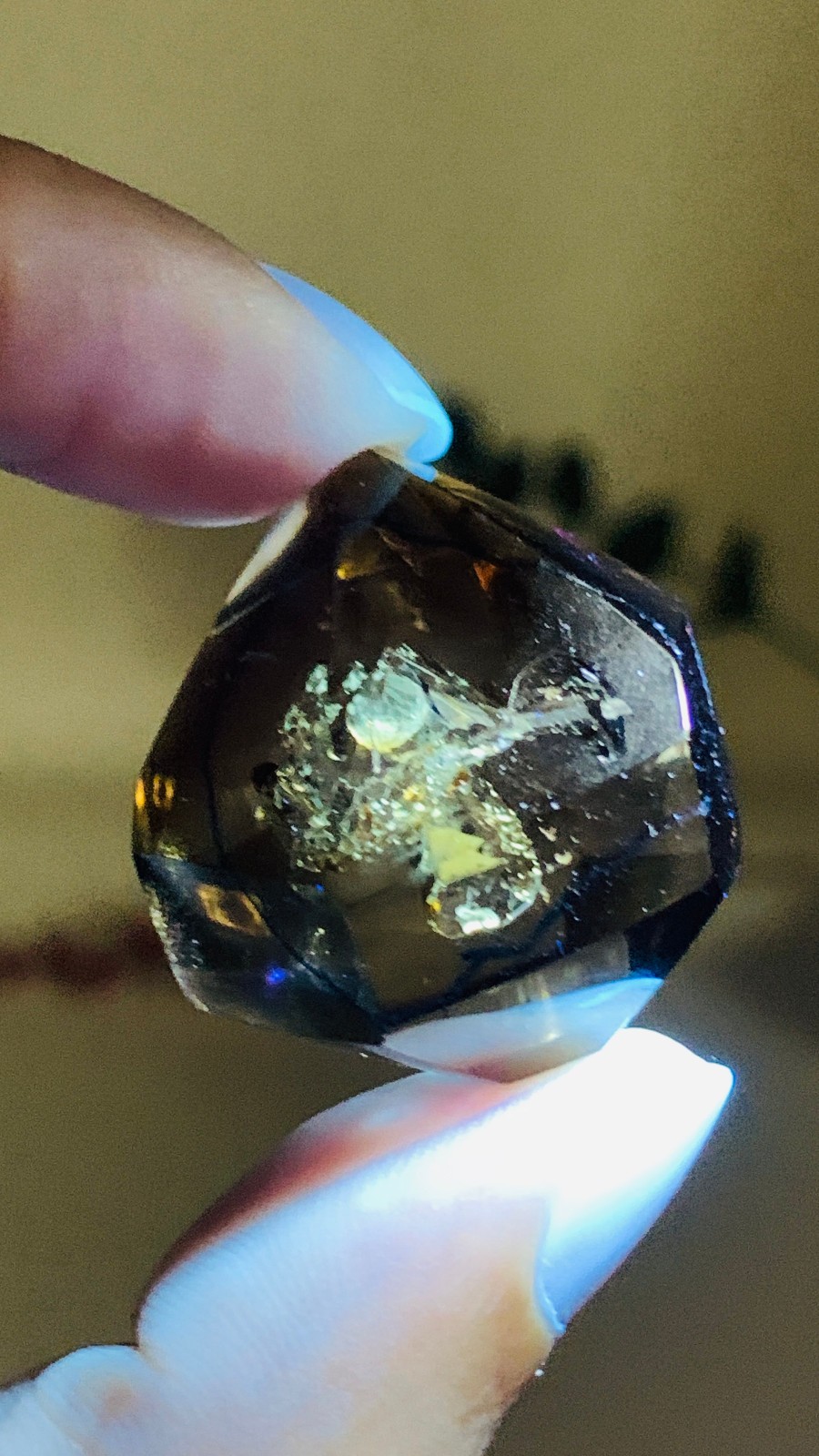 Rare Herkimer Diamond Crystal Cluster Gem enhydro+two moving Water Droplets  27G