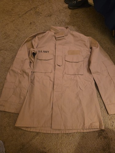 U.S. Navy 2POC Coat Size XX Large-Regular Flame-Resistant Khaki Blouse USN