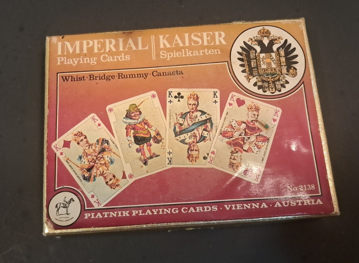 Vtg. Austrian Imperial Kaiser Piatnik Playing Cards - Two Complete Decks  EUC