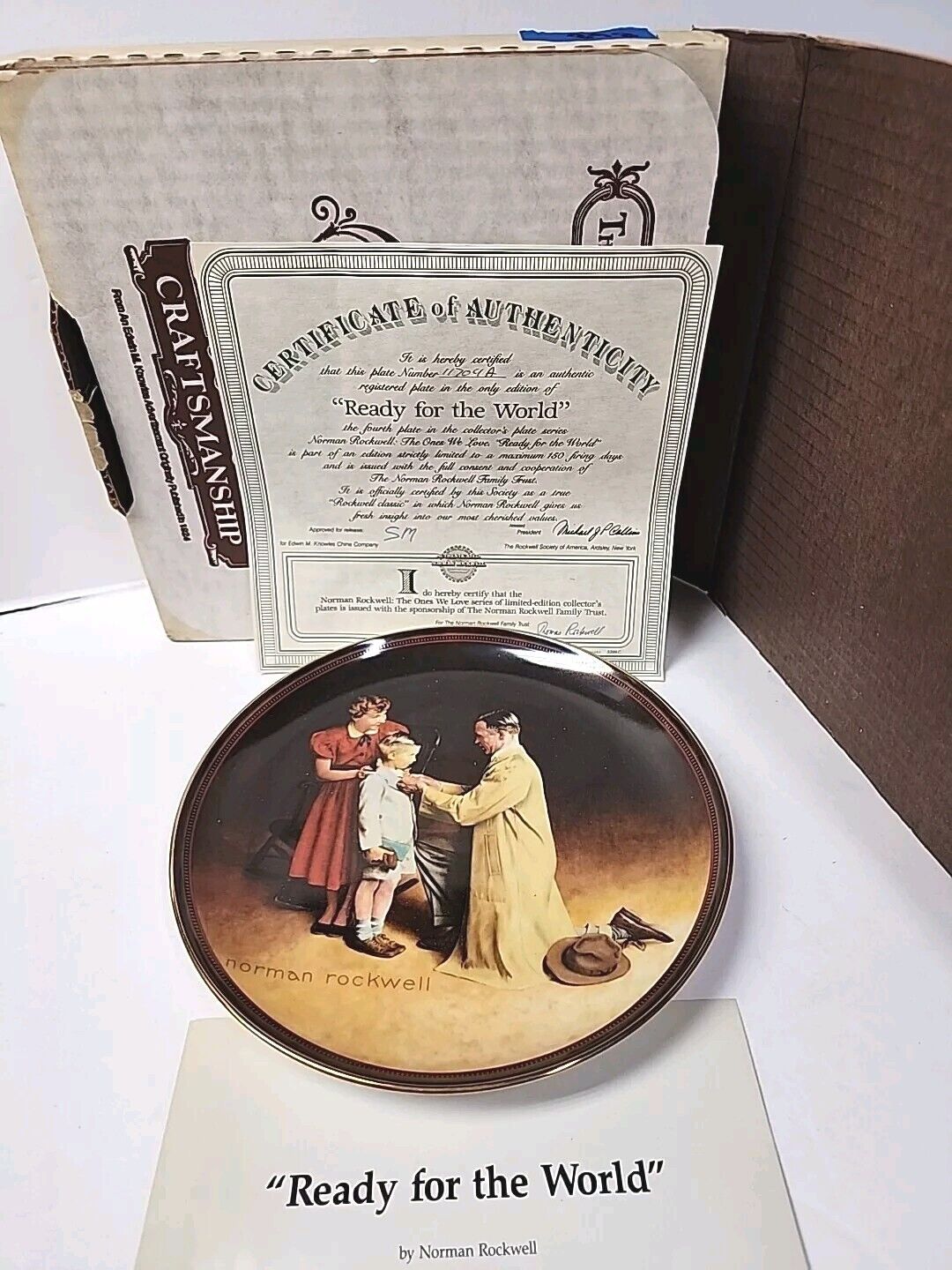 Ready For The World Norman Rockwell The Ones We Love Collector Plate Knowles
