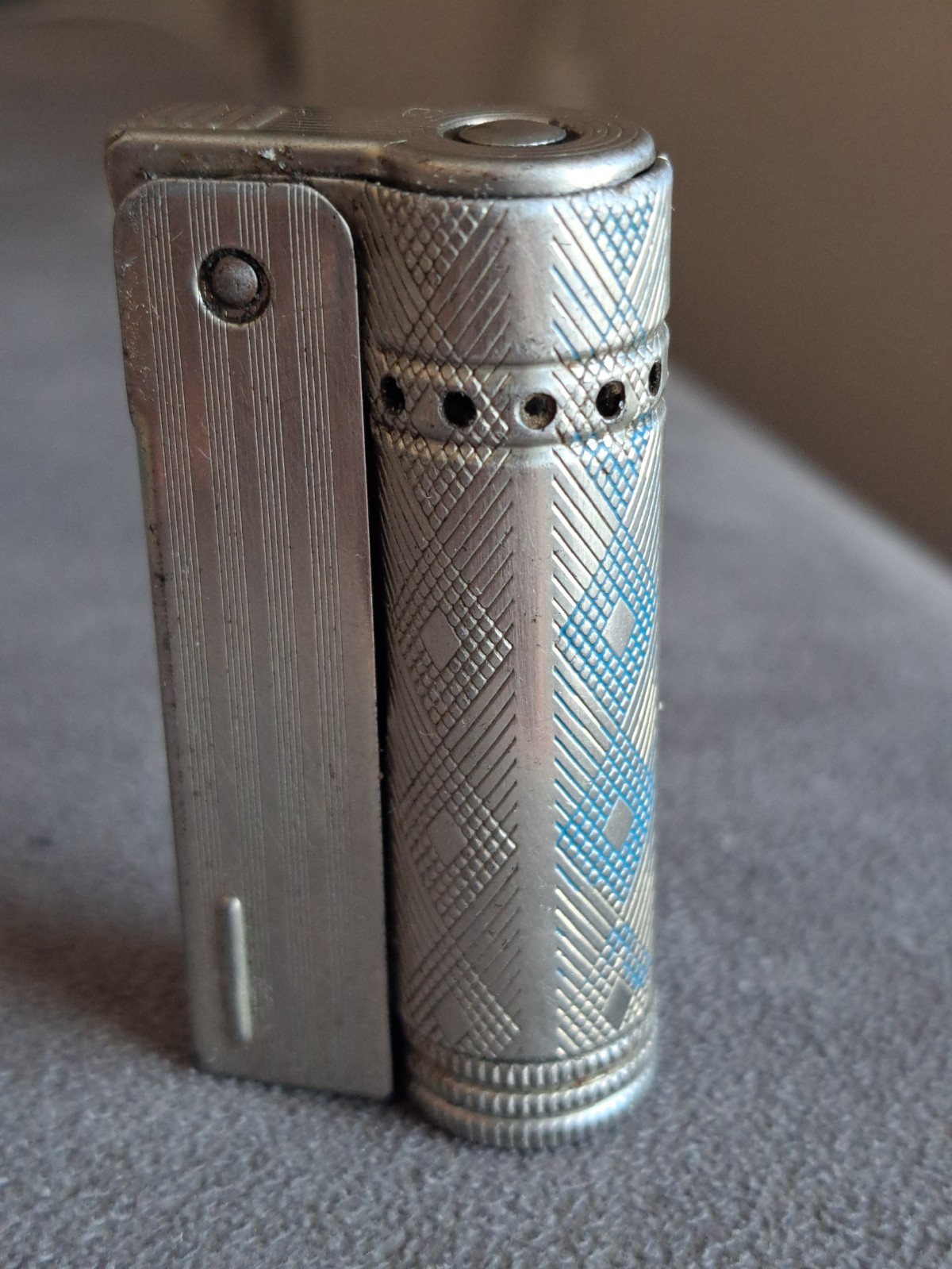 Vintage IMCO Triplex Junior 6600 Petrol Lighter Patent Austria Art Deco Works