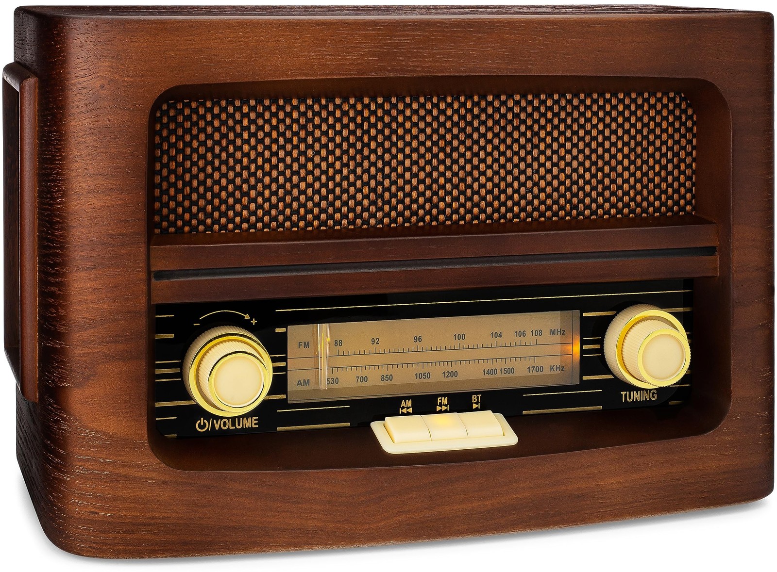 ClearClick Classic Vintage Retro Style AM/FM Radio with Bluetooth, Aux-in, & ... ClearClick Classic Vintage Retro Style AM/FM Radio with Bluetooth, Aux-in, & ...