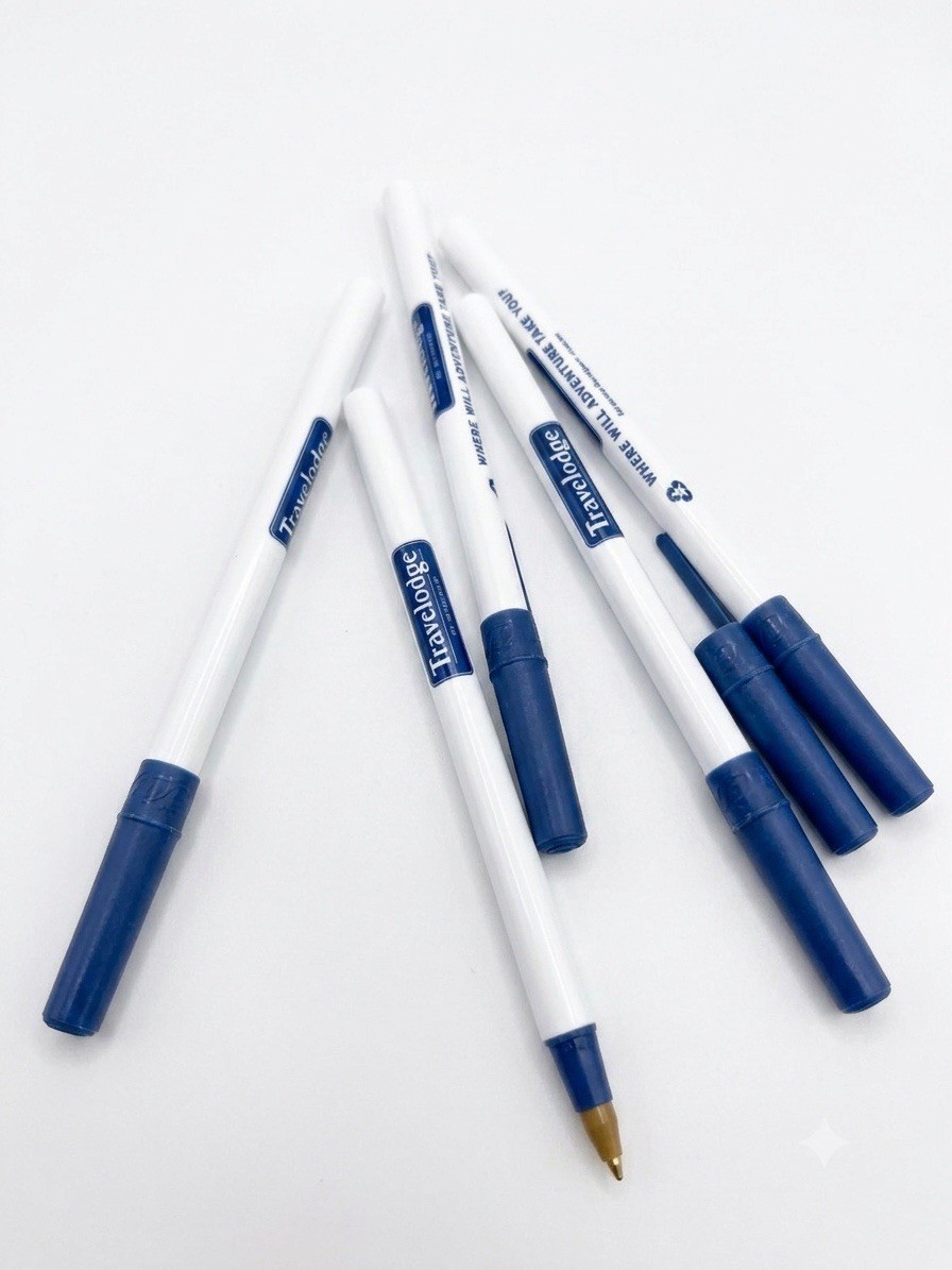 Lot of 50 Travelodge By Wyndham Ballpoint Pen. Blue ink pens.