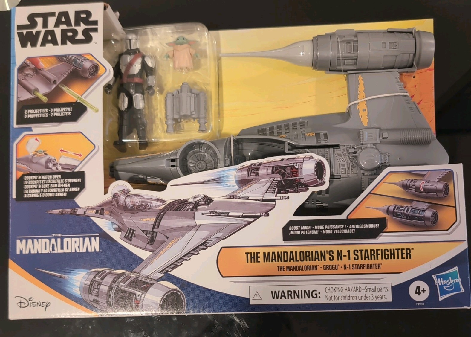 New Hasbro Star Wars The Mandalorian N-1 Starfighter Vehicle with Grogu
