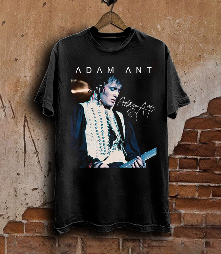Adam Ant Performing In Concert Signed Gift Unisex T-Shirt All Size RS003