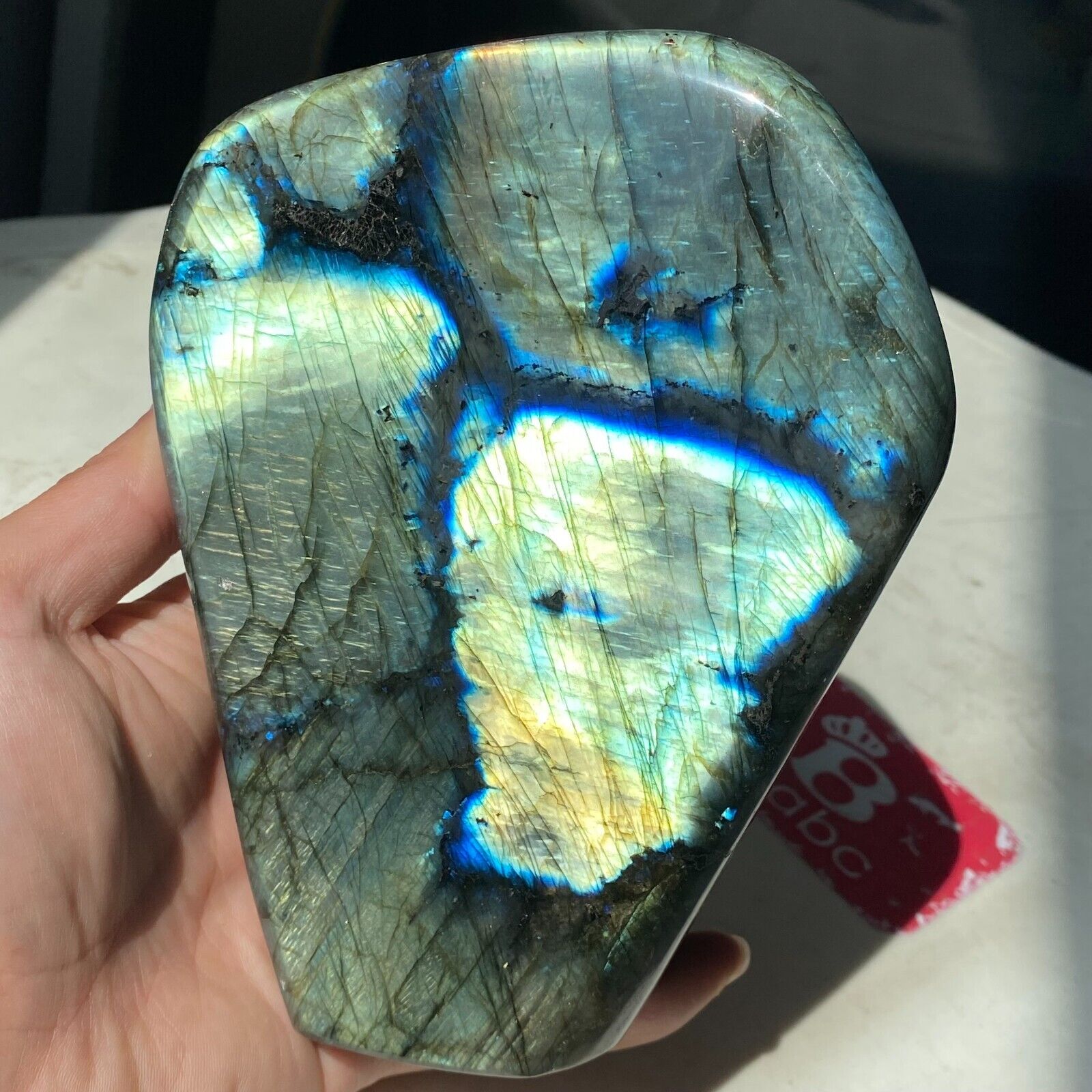 3.90LB Lagre Top Labradorite Crystal Stone Natural Mineral Specimen Healing M35