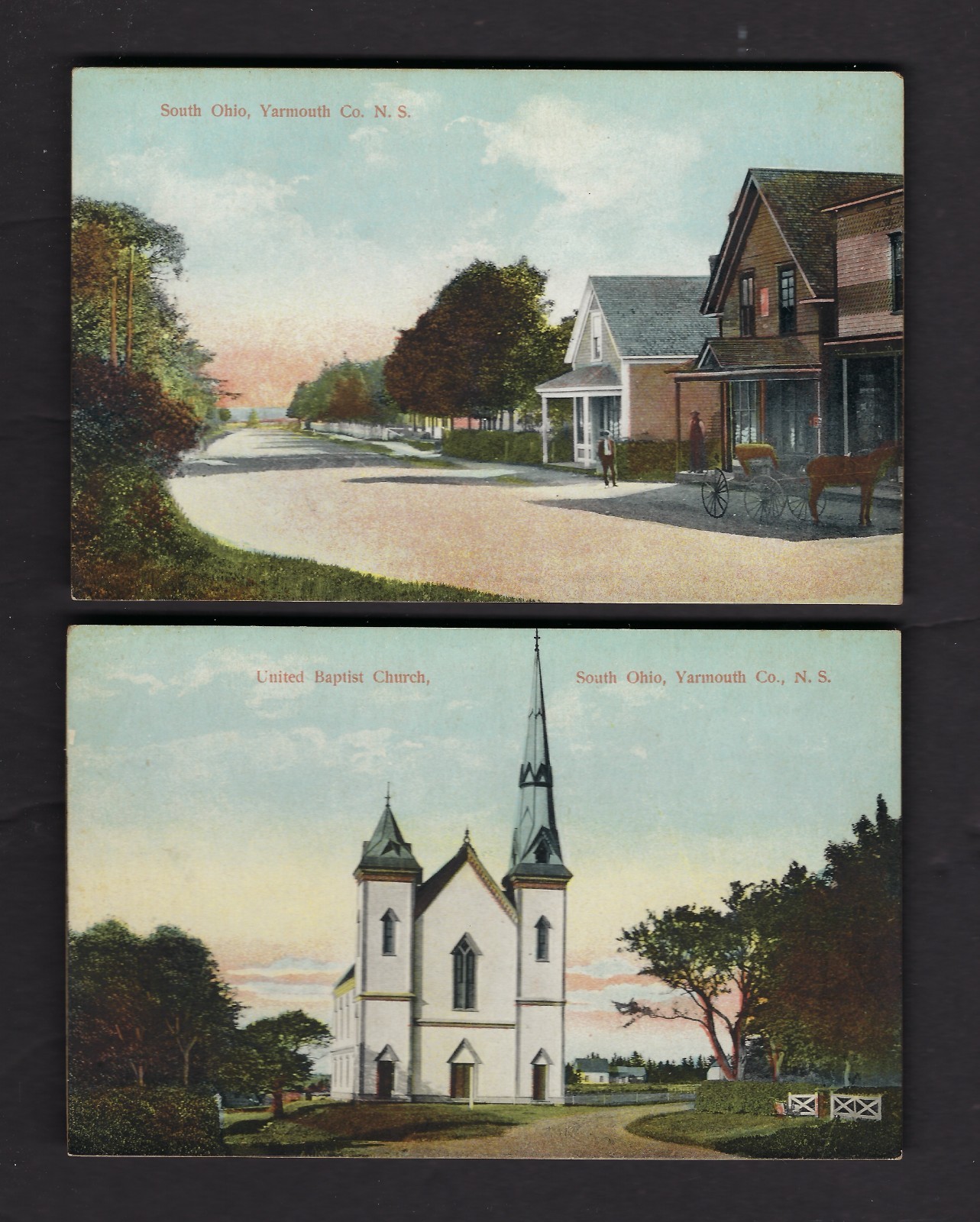 POSTCARD UNITED BAPTIST CHURCH SOUTH OHIO, YARMOUTH Co, NOVA SCOTIA, CANADA