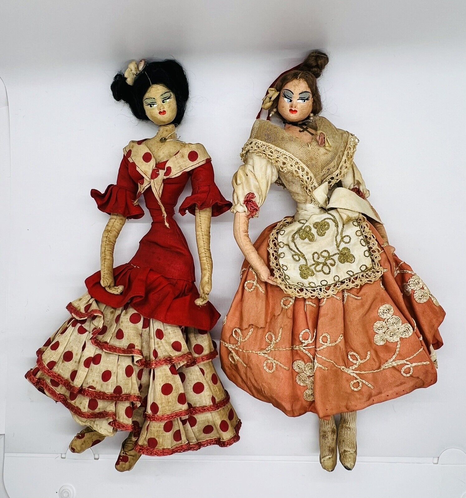 Vintage Layna Roldan Krumpe Doll Spain Set Of 2 Ladies