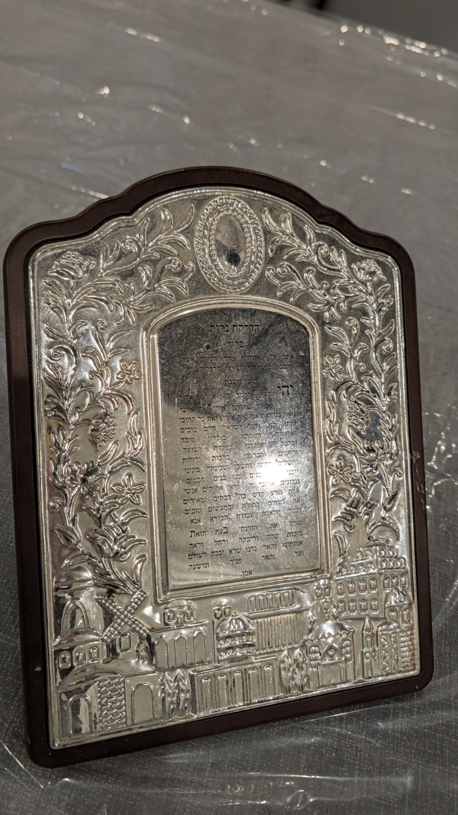 Silver Plated on Wood \