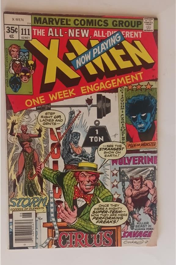 X-MEN #111 JUNE 1978 MESMERO ARCADE WOLVERINE F/VF 7.0 BUT WITH COVER CHIP