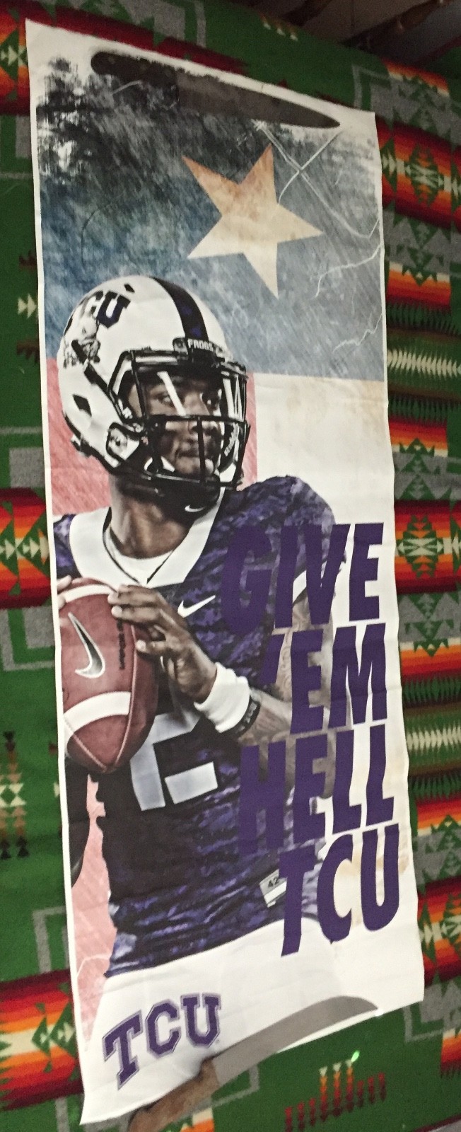 VTG TCU Texas Christian University Football Trevone Boykin Quarterback Decal 5\' VTG TCU Texas Christian University Football Trevone Boykin Quarterback Decal 5\'