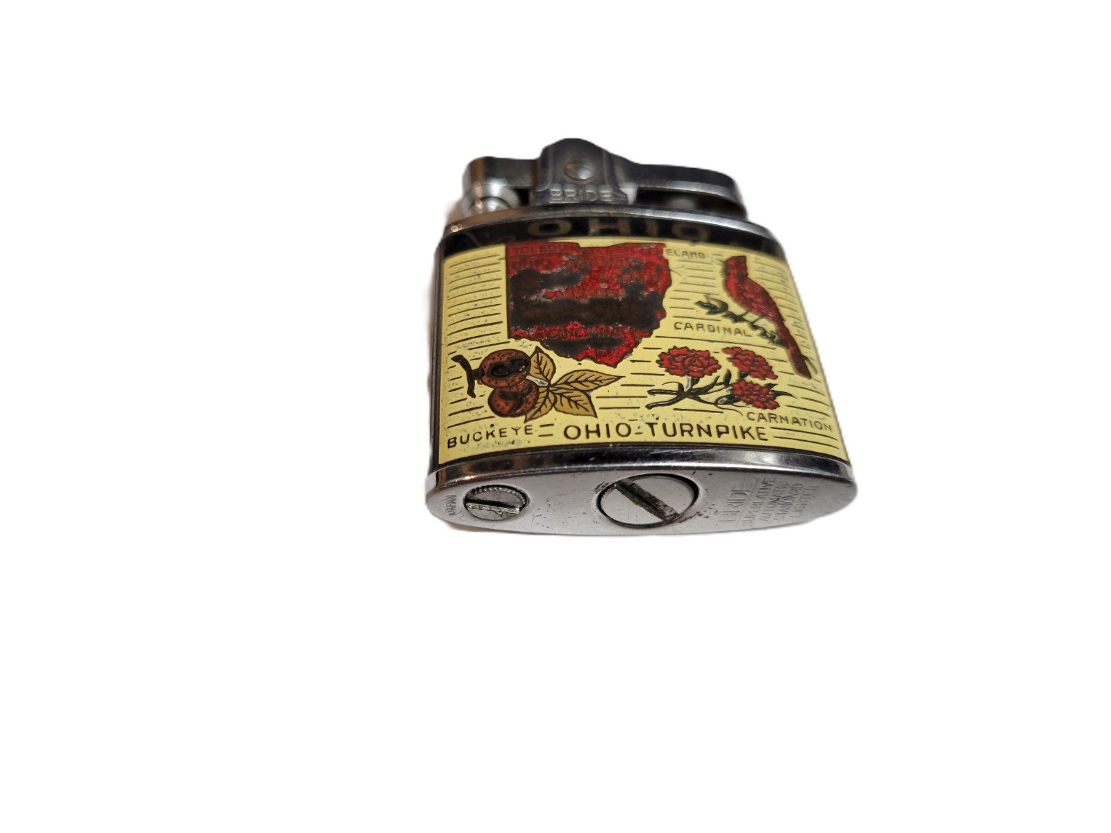 1950 Vintage Bride  Lighter Advertising Ohio Turnpike Buckeye Arch Bridge