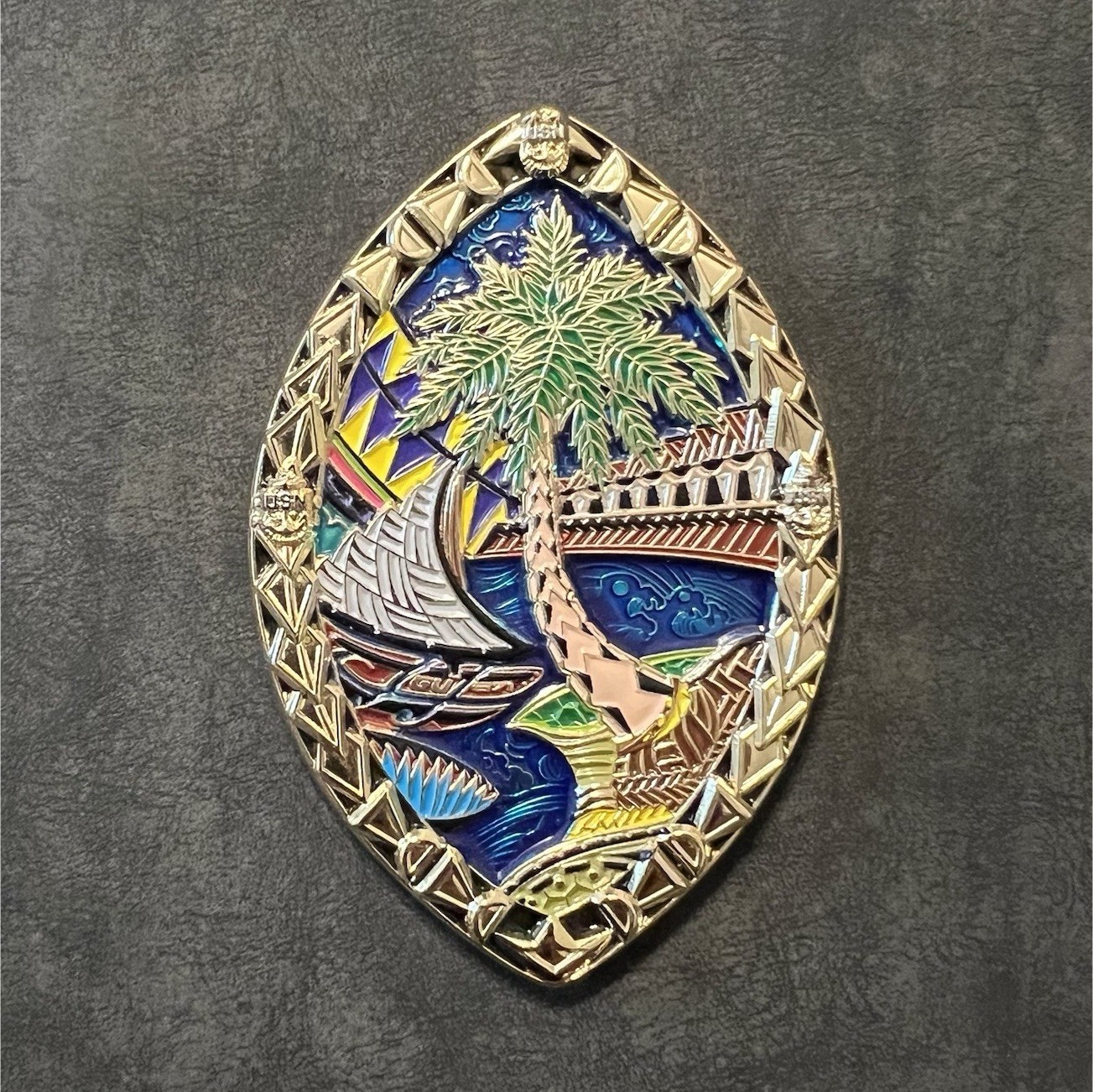 US Navy Chief 671 Hafa Adai Guam challenge coin