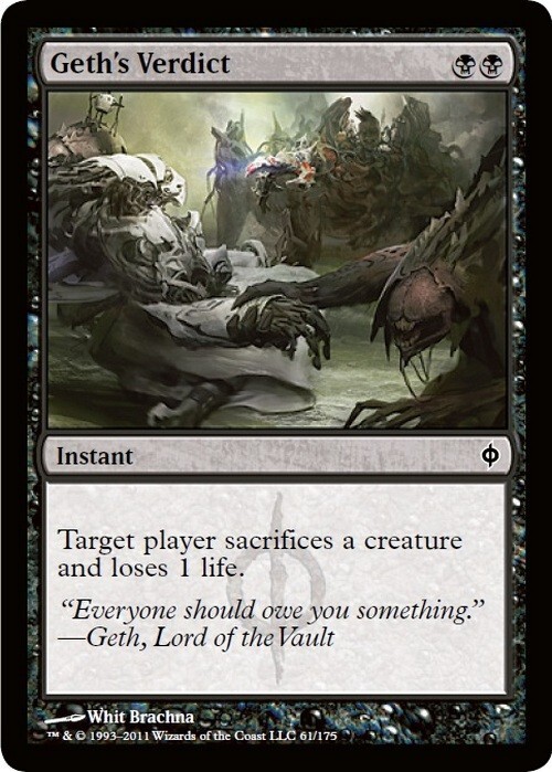 Geth\'s Verdict ~ New Phyrexia [ EX ] [ Magic MTG ]