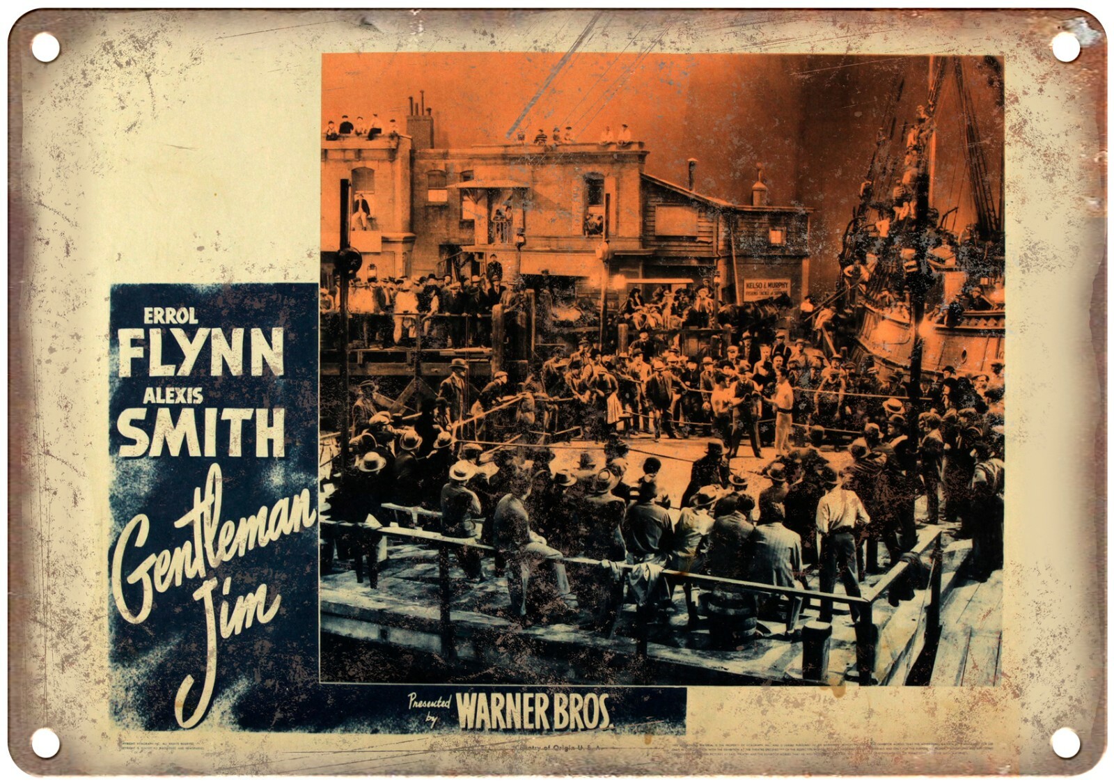 Errol Flynn Gentleman Jim Lobby Card 12\