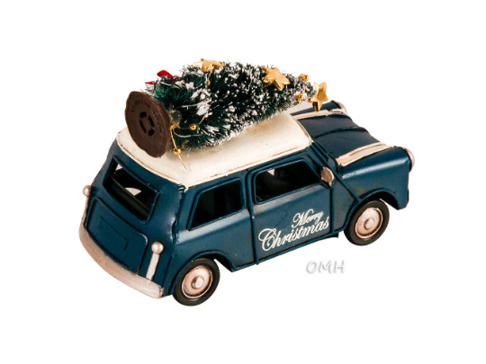 Handmade 1960s Mini Bus Christmas Model