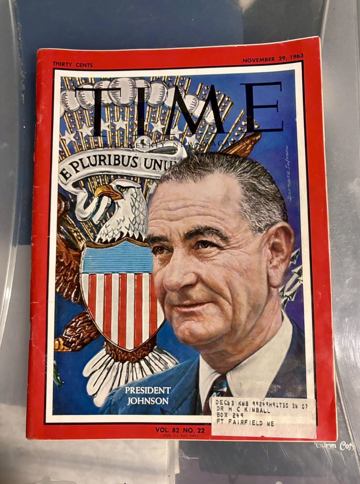 Time Magazine Johnson November 29, 1963 issue