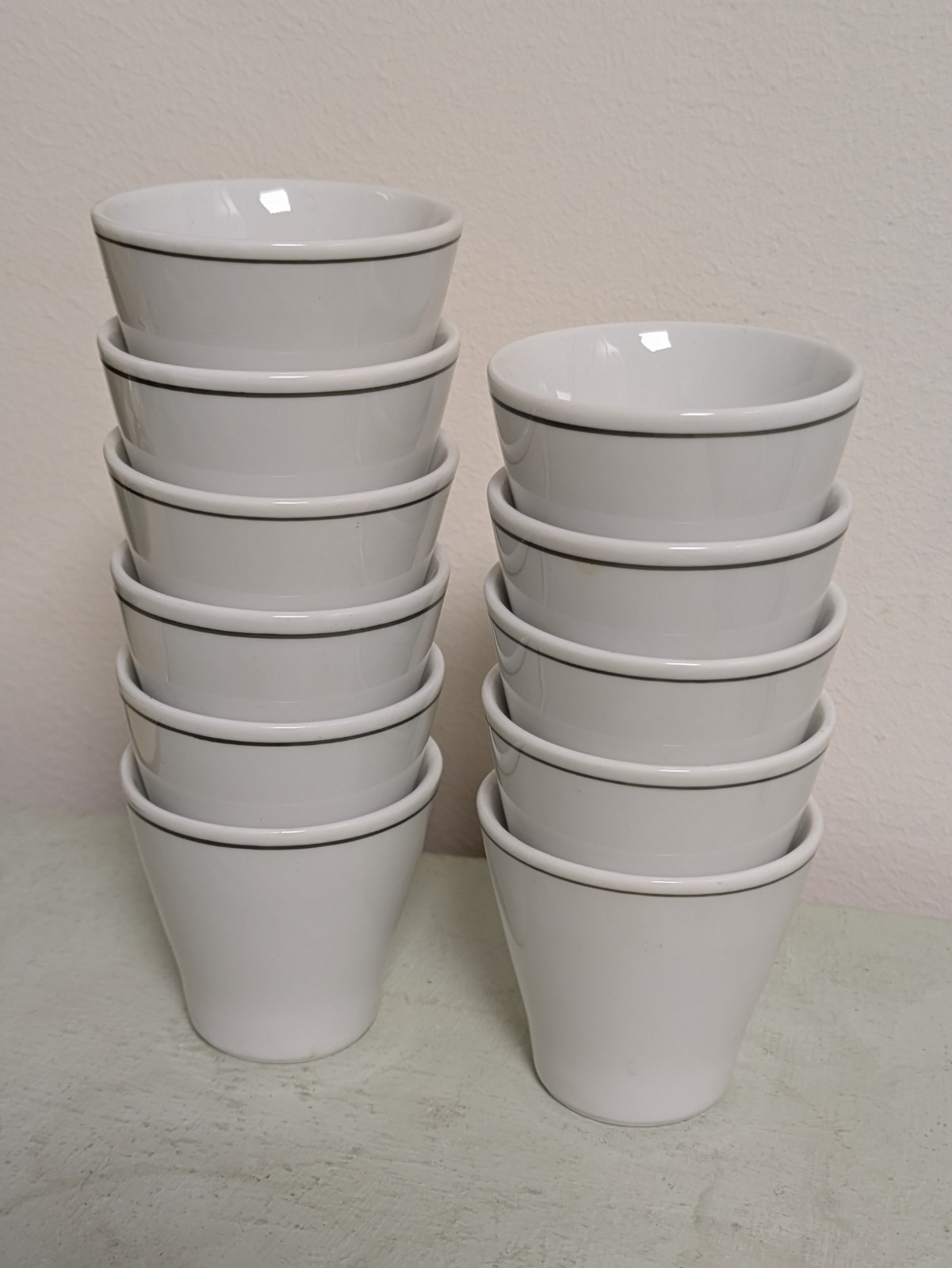 11 x Egg Cups by Seltmann Weiden Isabelle Grey Line
