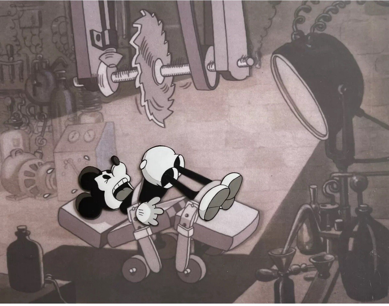 Mickey Mouse “The Mad Doctor” 1933 Hand Painted Animation Cel Mickey Mouse “The Mad Doctor” 1933 Hand Painted Animation Cel