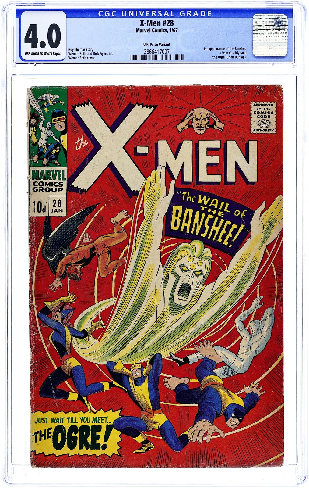 Uncanny X-Men UK Edition #28UK CGC 4.0 1967 3866417007