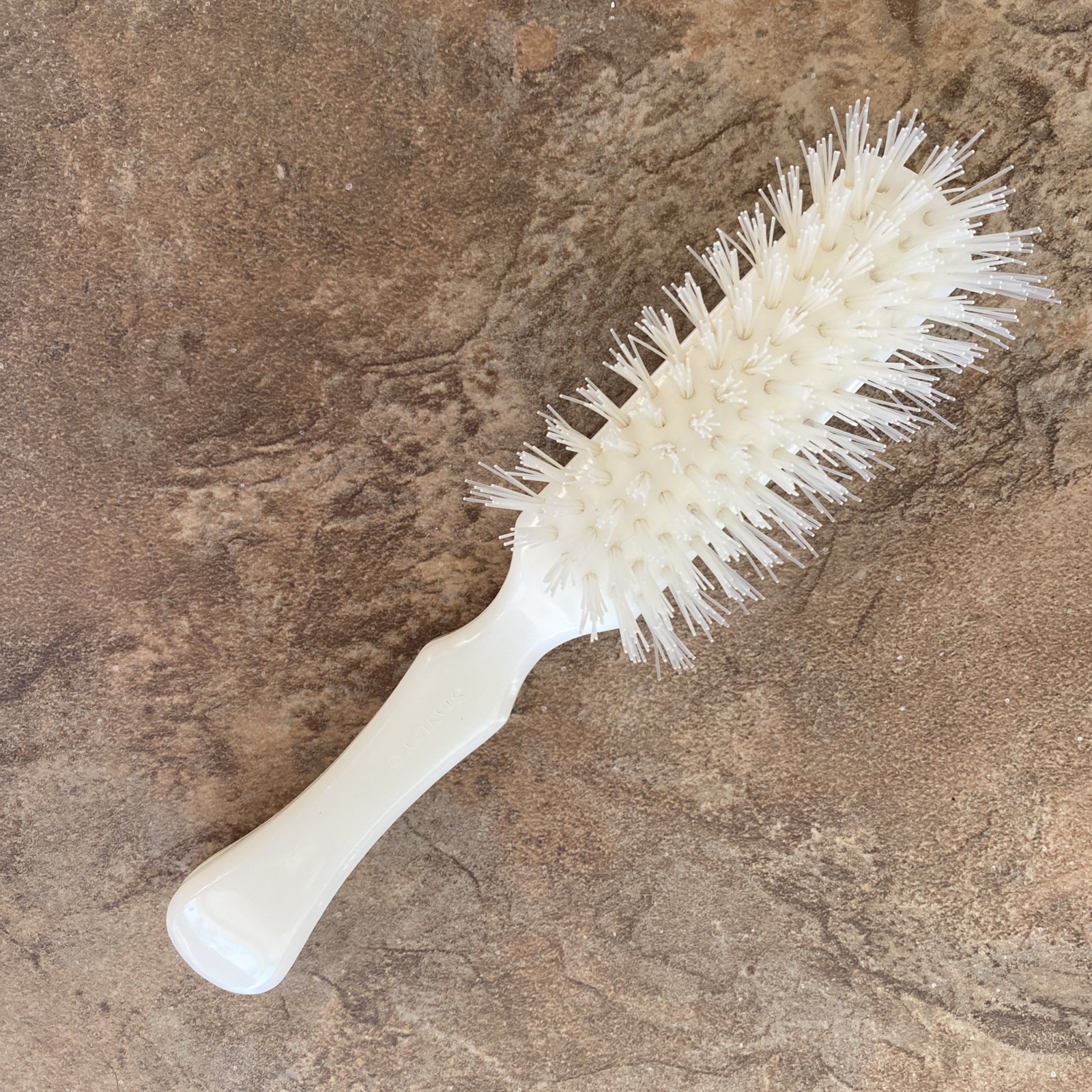 Vtg Stanley Lady Catherine Hair Brush All Nylon 5 Row Ivory 8.25” Retro