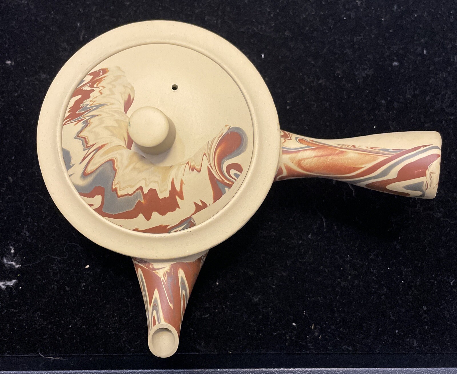 Japanese Nerikomi Kyusu Style Tea pot Unique Color And Shape Collectible Gift