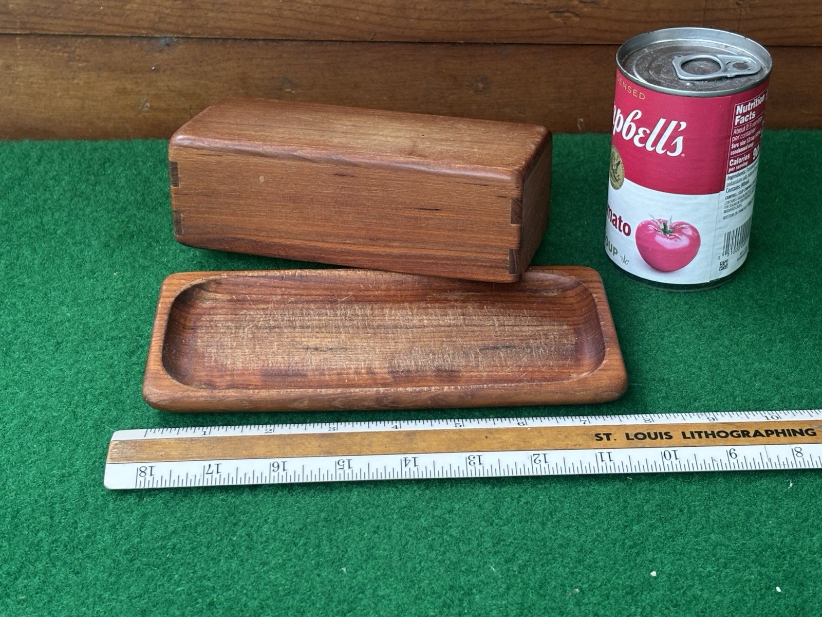 Vintage Sowe Sovestad Sweden MCM Teakwood Butter Dish