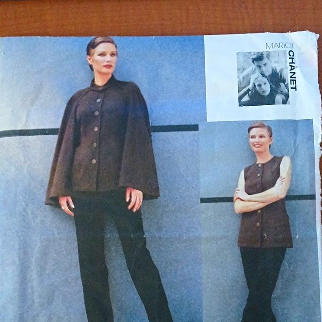 vogue designer pattern #1860 Women’s Cape Top & Pants  size 14.16.18