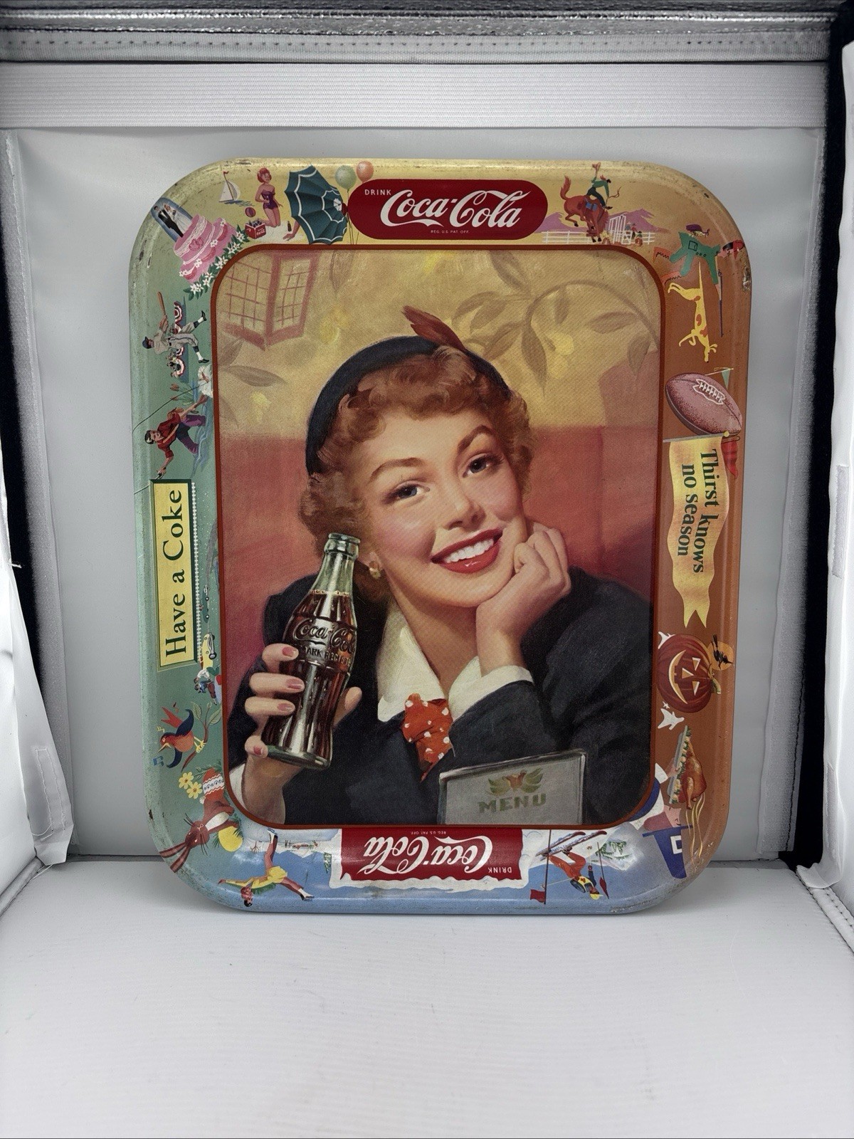 Original 1950s Coca-Cola Metal Serving Tray \