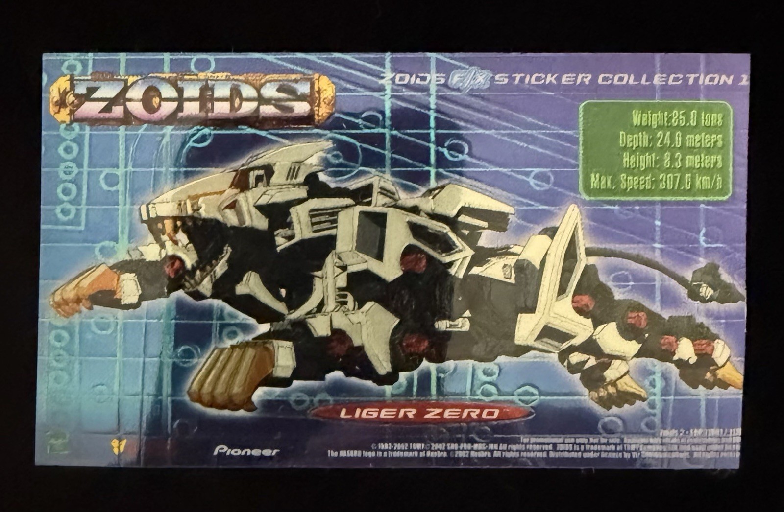 Vintage Zoids F/X Sticker Collection - Liger Zero