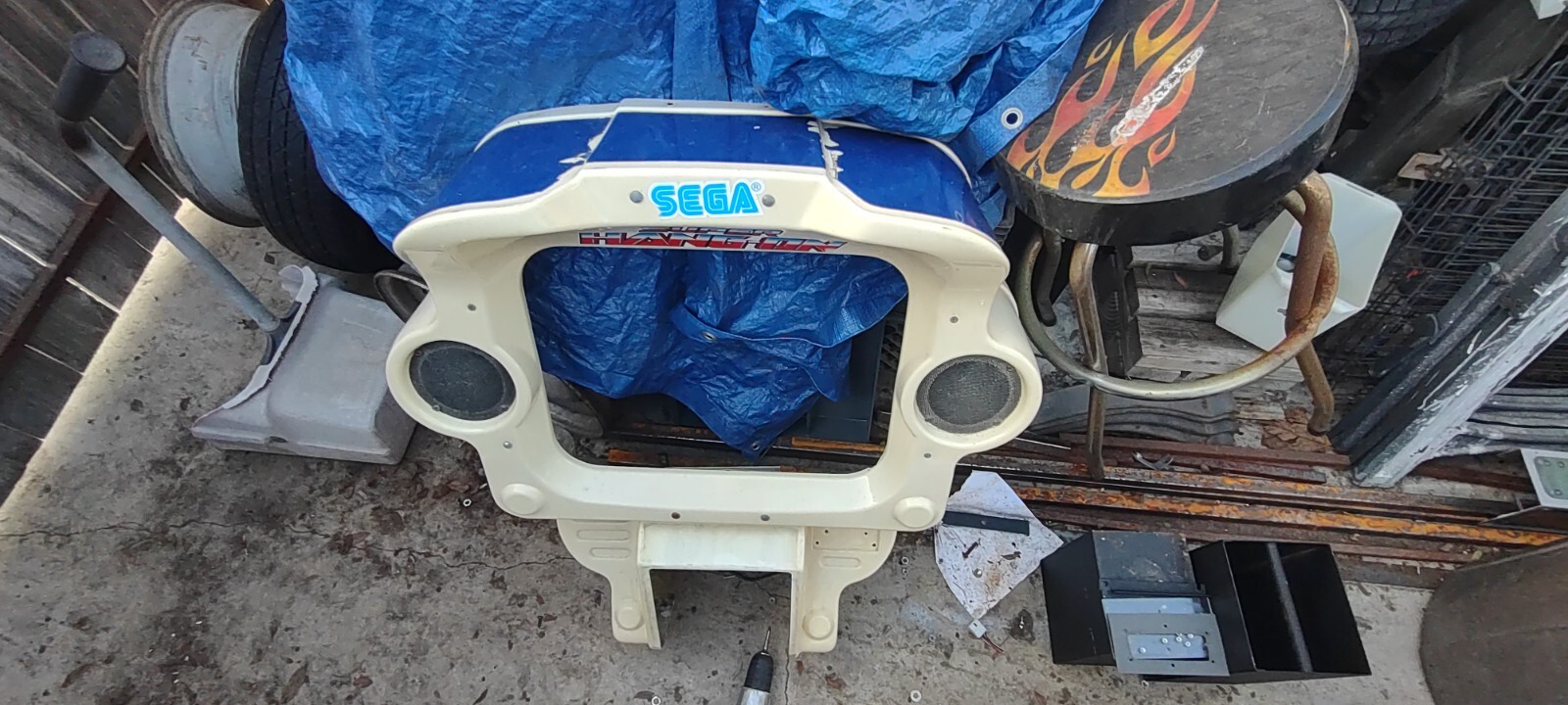 sega super hang on arcade front plastic bezel part #170 sega super hang on arcade front plastic bezel part #170