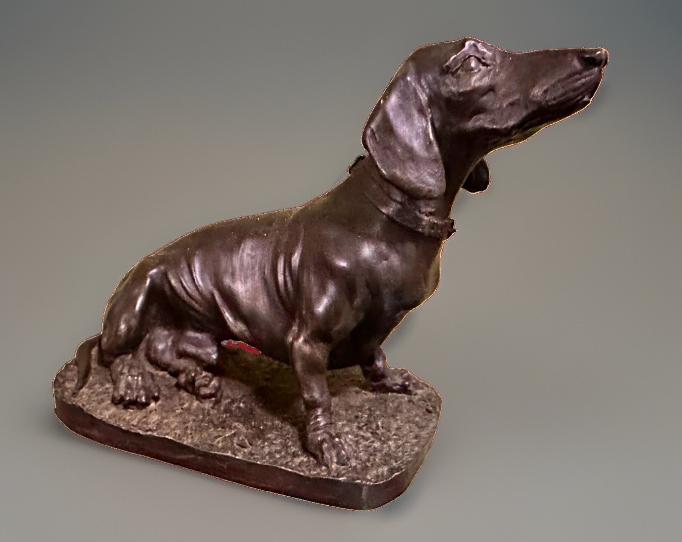 Dachshund Dog Figurine Attributed to David Geenty Bronze Cast Sculpture 7