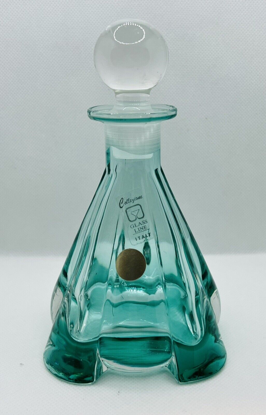WOW Collazione Glass Fine Italy Aqua Green Perfume Bottle Estate Collection Gift