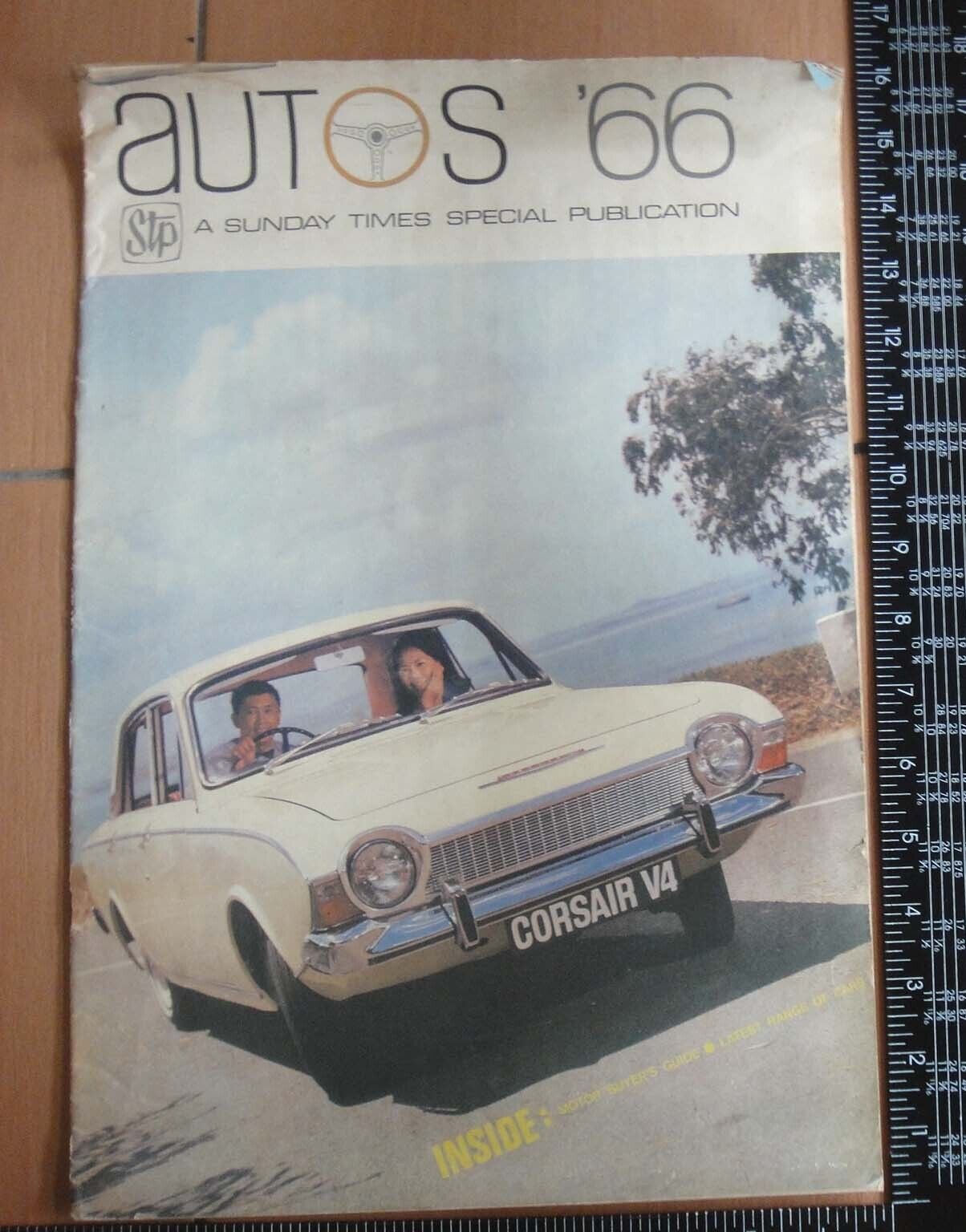 BS1) 1966 Singapore Sunday Times AUTOS '66 Car Magazine FORD CORSAIR V4 / Volvo