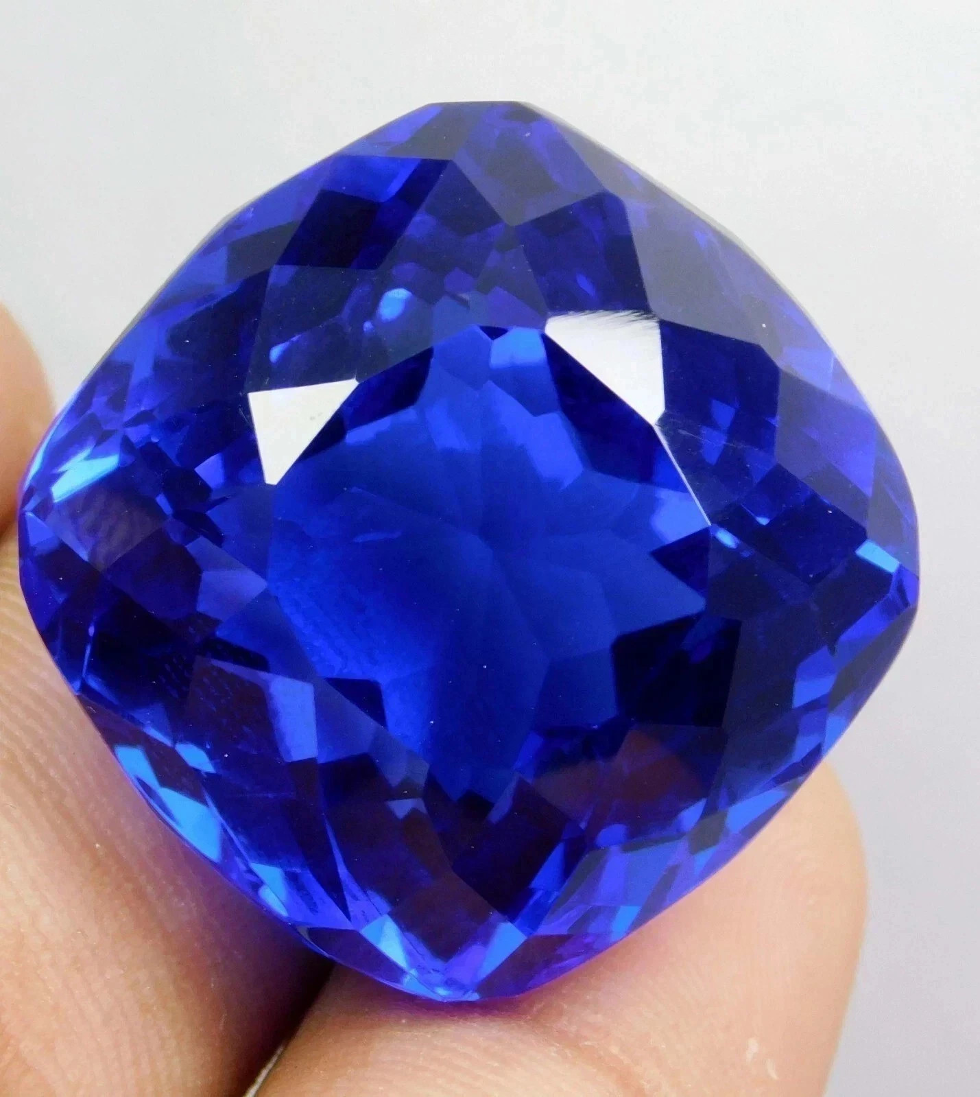 50 Ct Natural Flawless Blue Sapphire Cushion Cut Loose Certified Gemstone