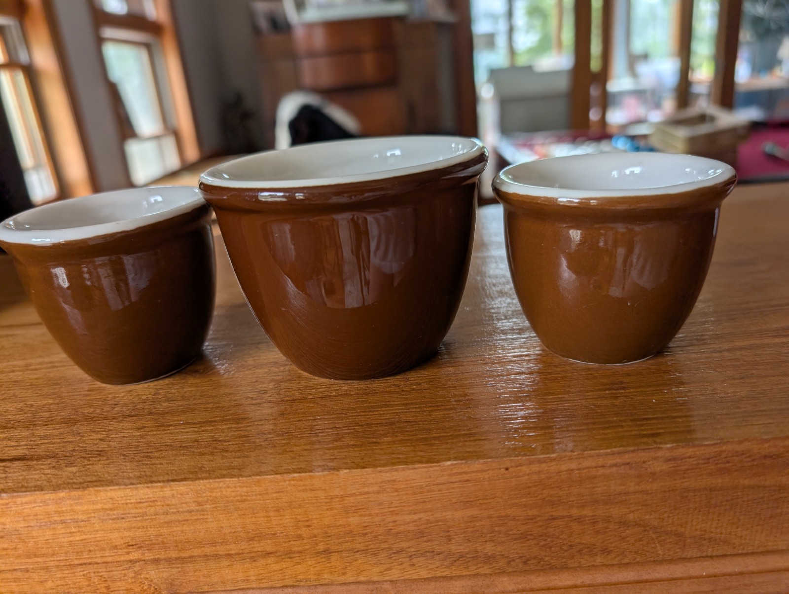 Hall Pottery Custard Ramekins Bowls #251 & #353 USA Lot of 3 Vtg