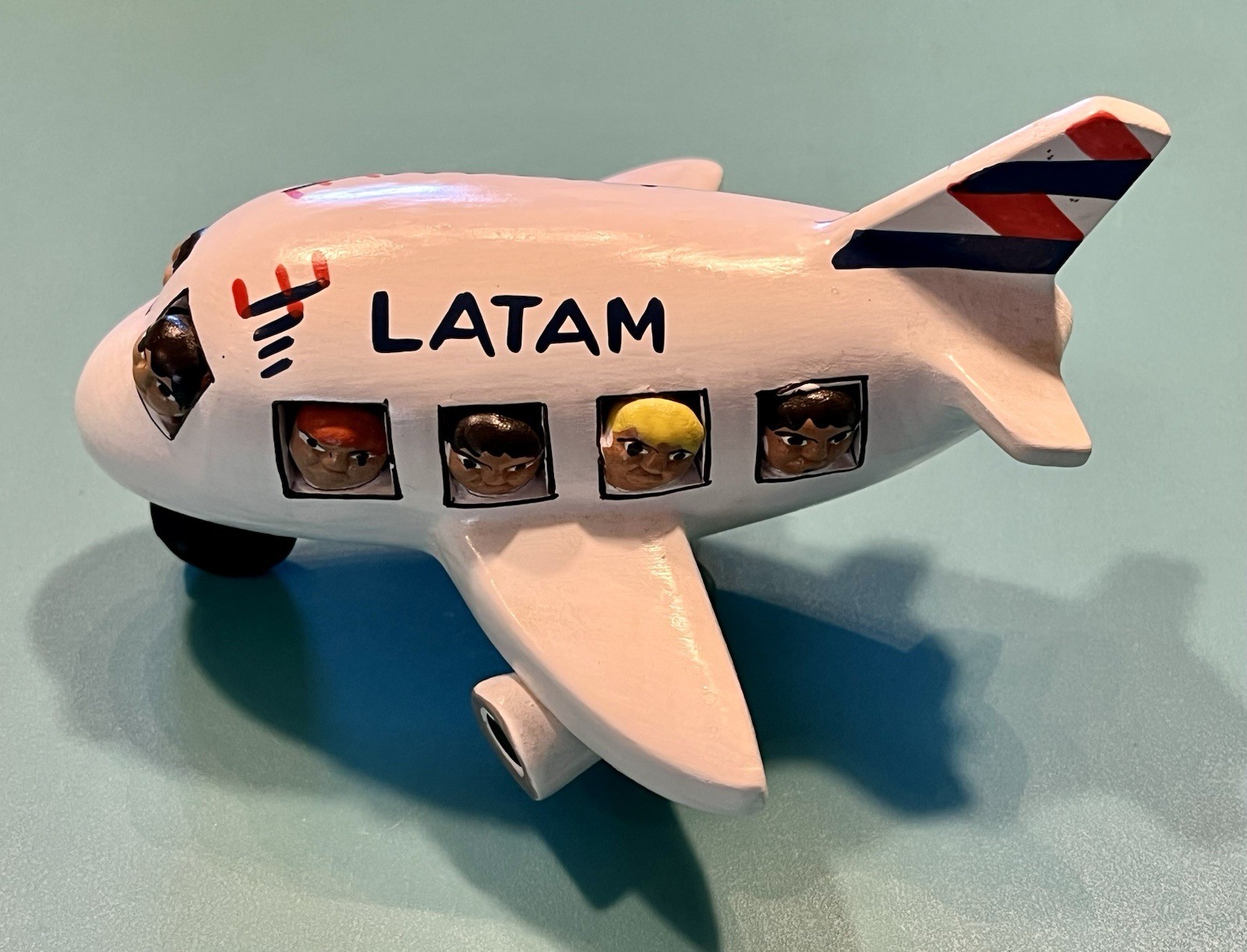 LATAM AIRLINES CERAMIC PLANE— 5 INCHES IN LENGTH