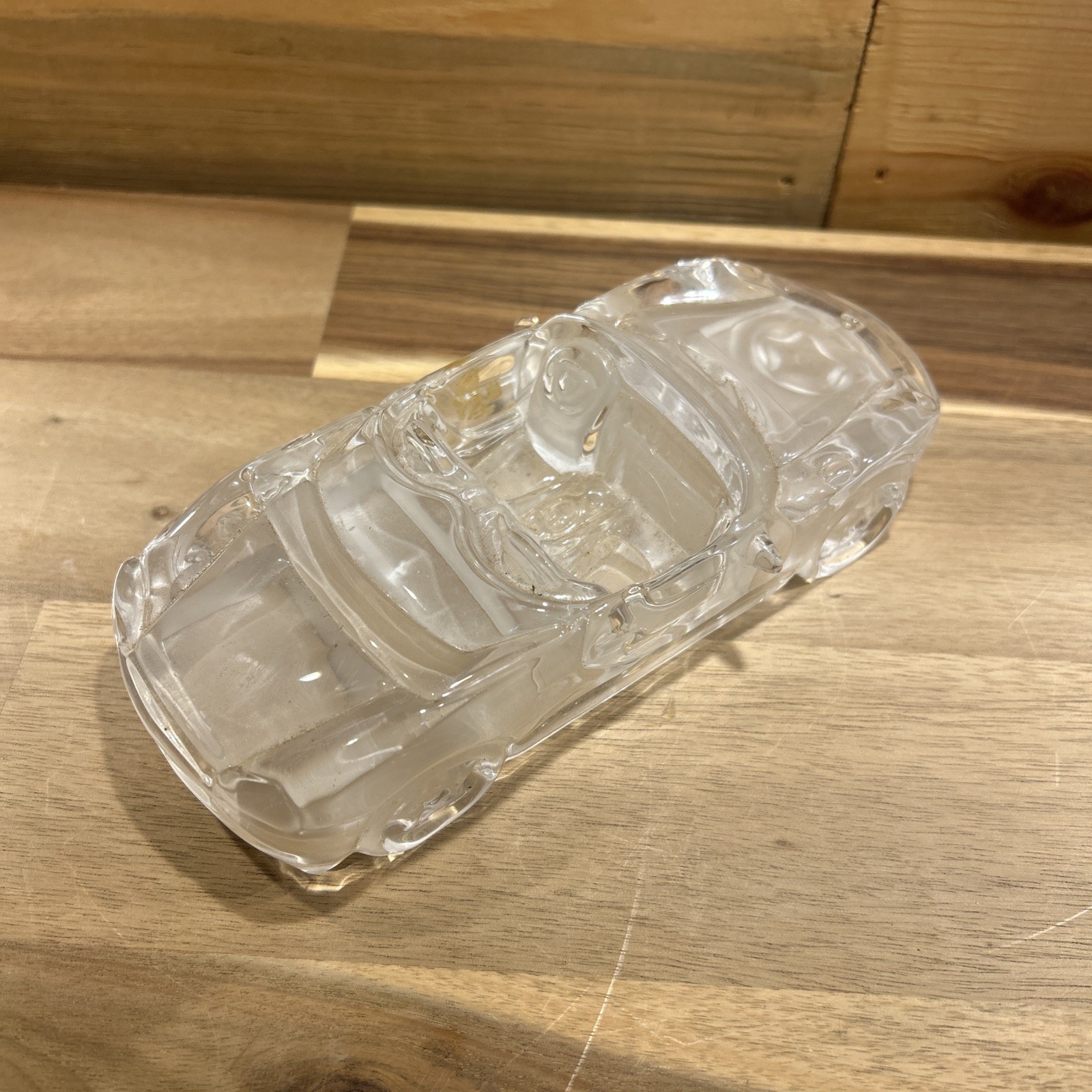 R A R E   HOFBAUER “MAGIC CRYSTAL “ PORSCHE BOXSTER”VINTAGE-GLASS PAPERWEIGHT