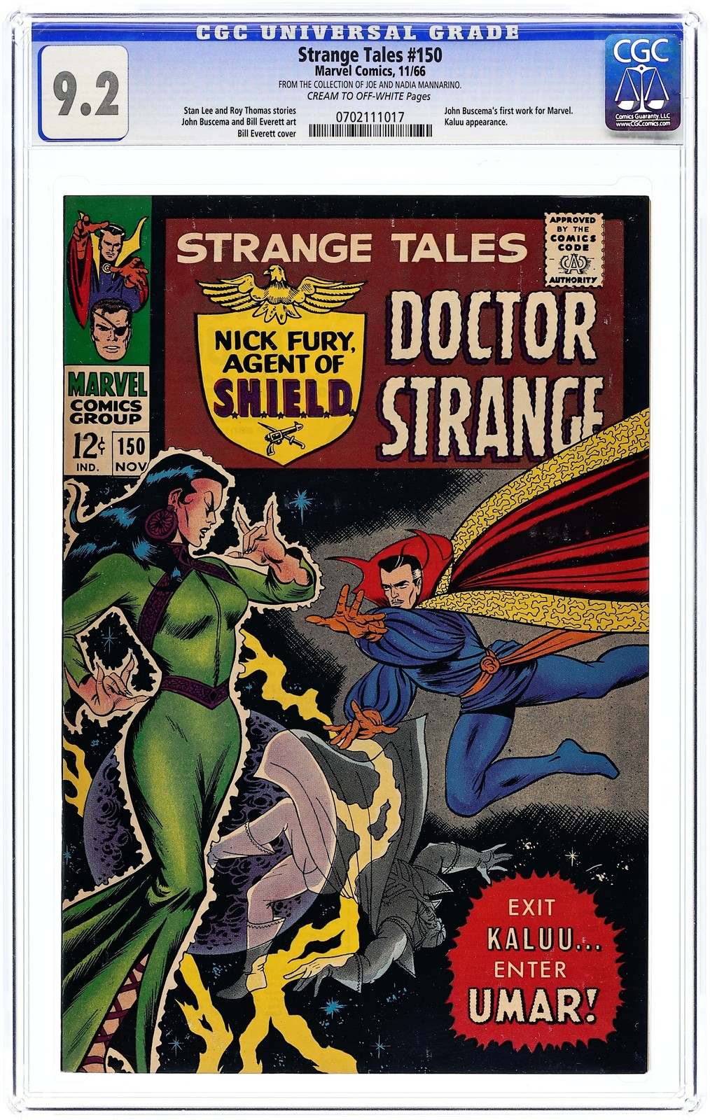 Strange Tales #150 CGC 9.2 1966 0702111017