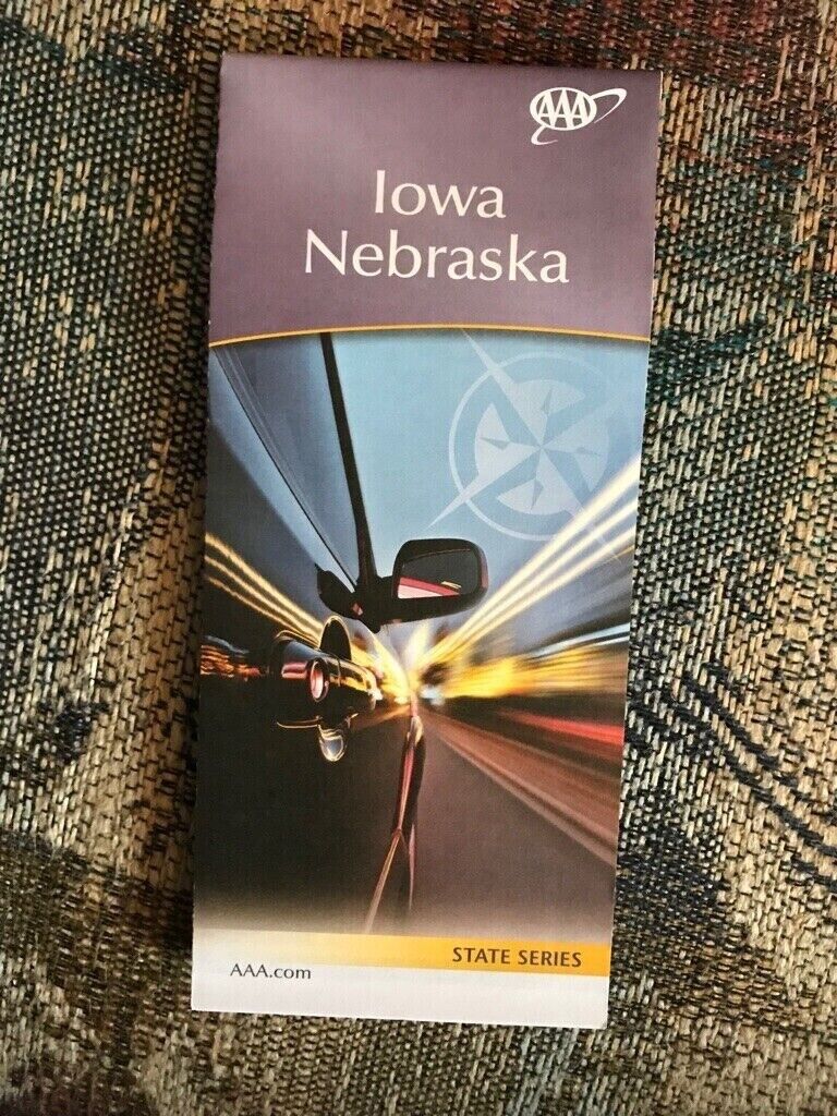 Iowa Nebraska State Series Highway Travel Map 4/20-7/21 NEW