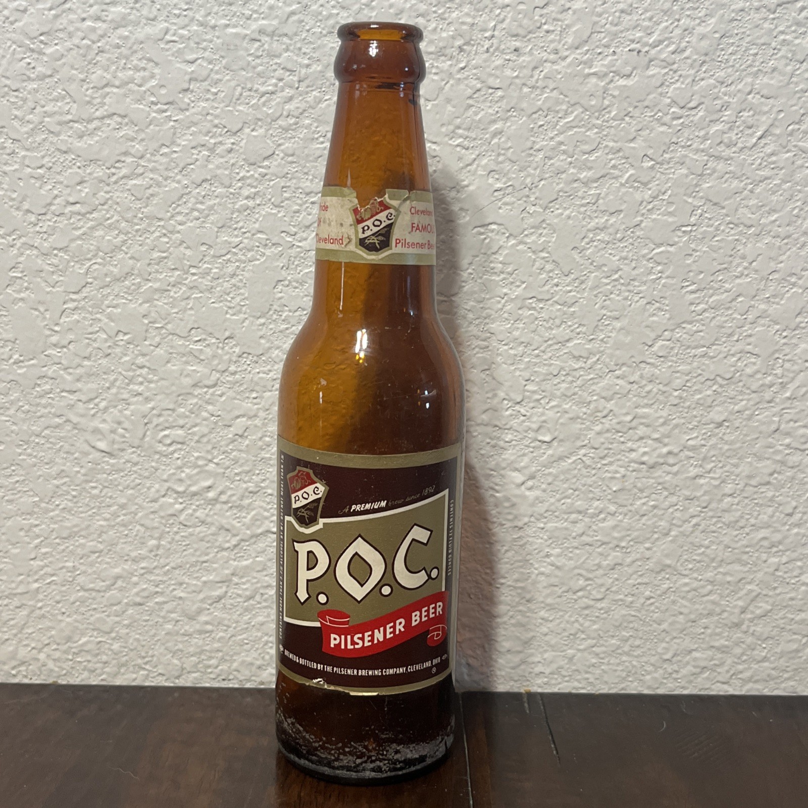 Vintage 1950s P.O.C. Pilsener On Call Beer 12oz Beer Bottle Vintage 1950s P.O.C. Pilsener On Call Beer 12oz Beer Bottle