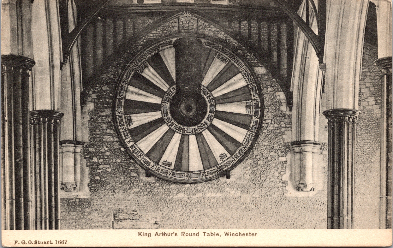 King Arthur\'s Round Table Winchester England Vintage Postcard