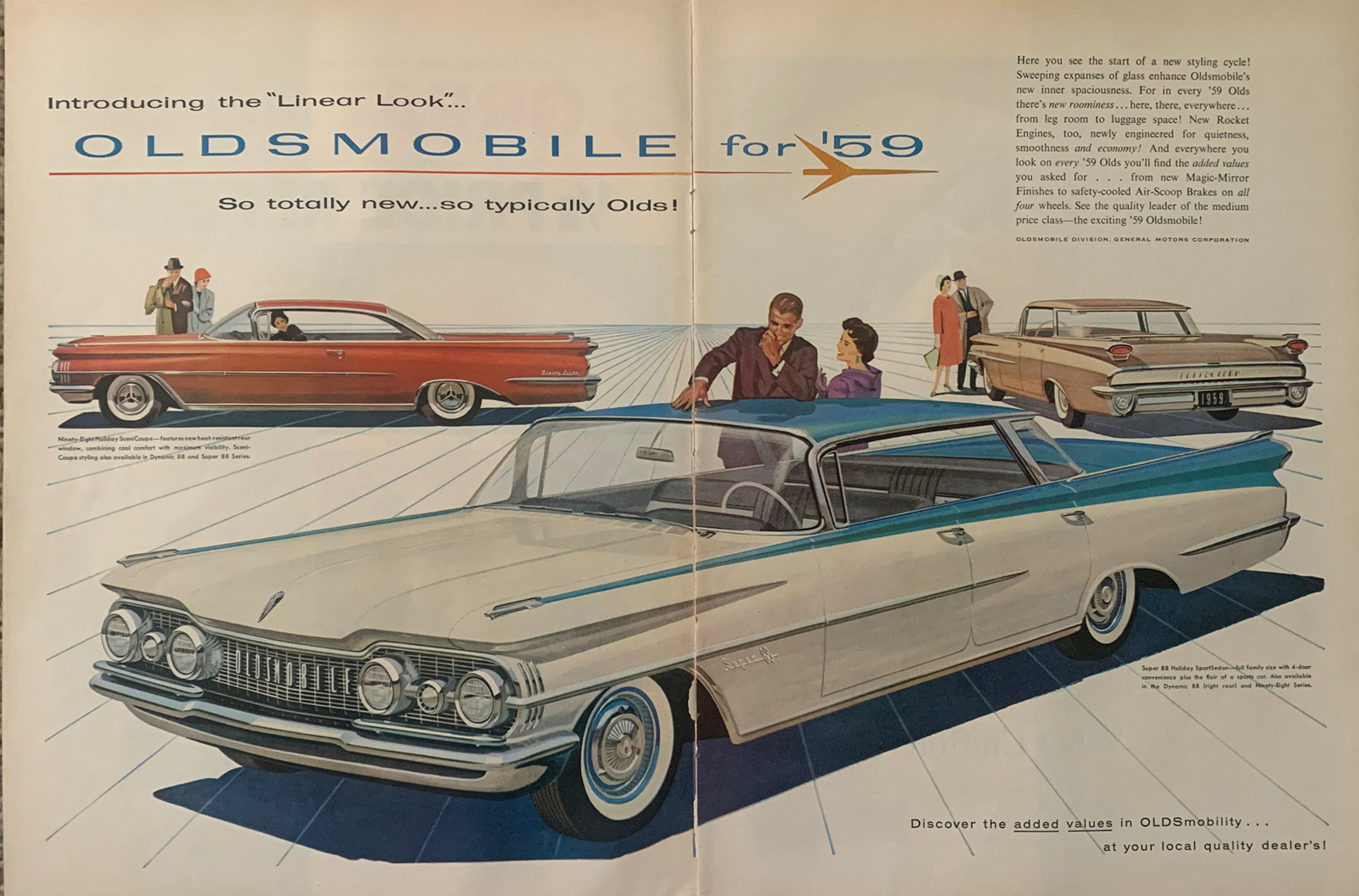 1959 vintage Oldsmobile Print As, Oldsmobile For \'59