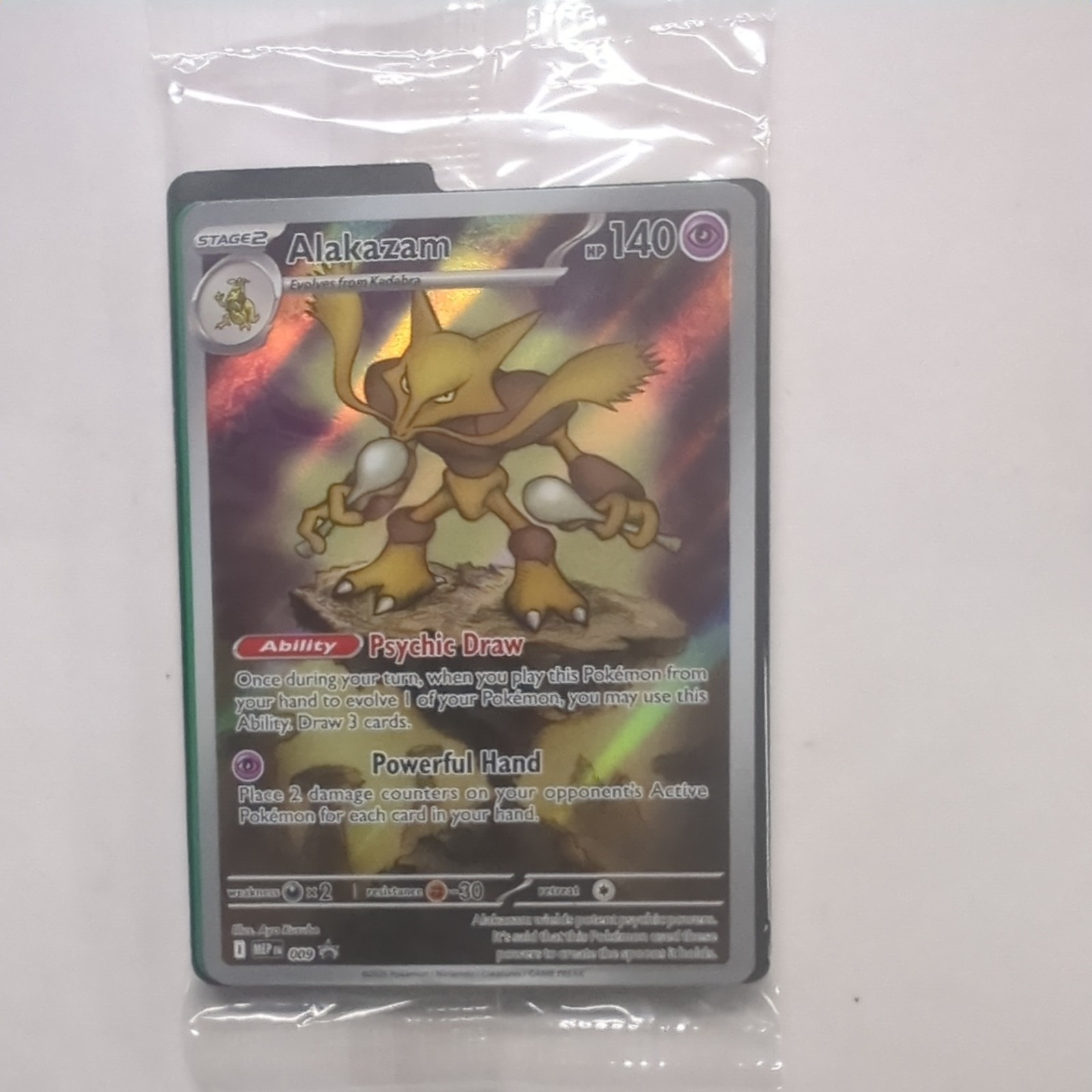 Alakazam MEP 009 Black Star Promo Pokemon TCG Mega Evolutions Mint & Sealed
