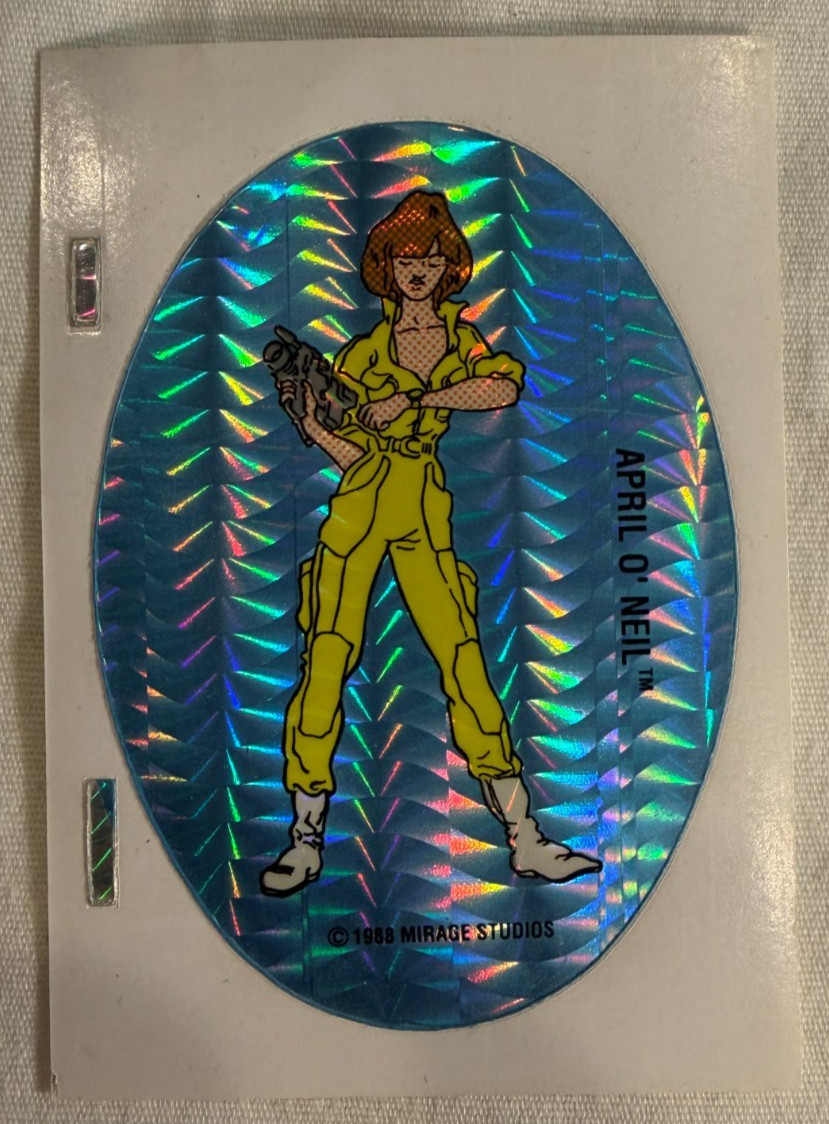 1988 TMNT Mirage Sticker April O'Neil